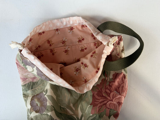 Pastel Floral & Polka Dot Project Bag