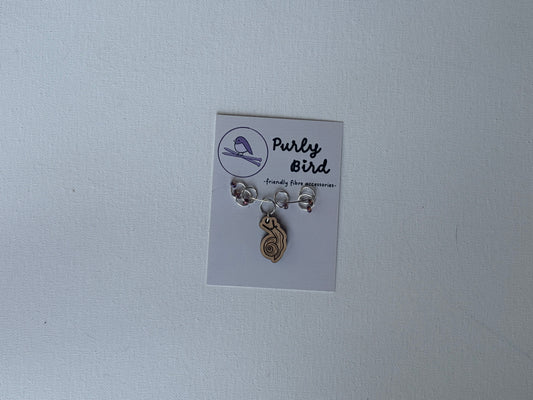 Snail Charm & Stitch Marker Set | 10mm
