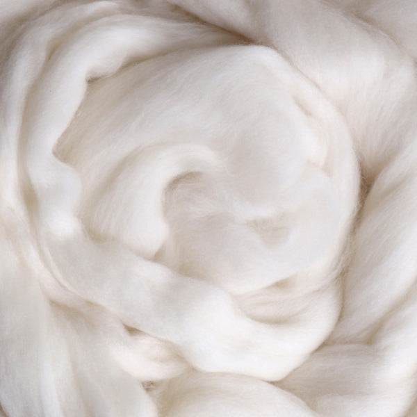 White Super Fine Merino Top – 19 Micron