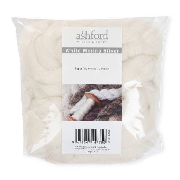 White Super Fine Merino Top – 19 Micron