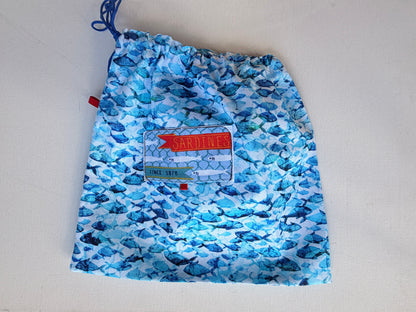 Mini Drawstring Bags | Sardine Theme
