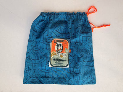 Mini Drawstring Bags | Sardine Theme