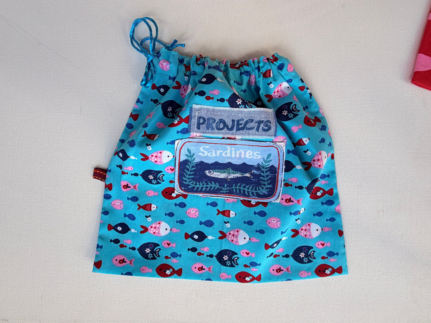 Mini Drawstring Bags | Sardine Theme