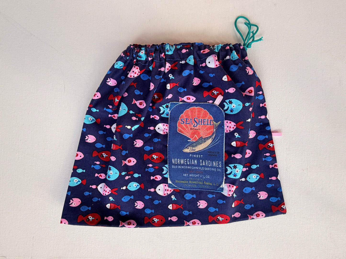 Mini Drawstring Bags | Sardine Theme