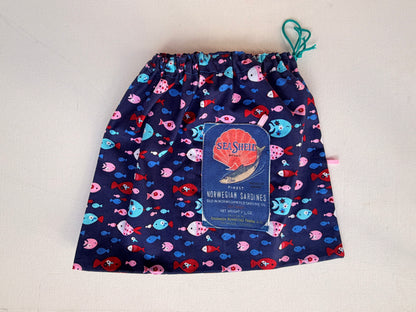 Mini Drawstring Bags | Sardine Theme