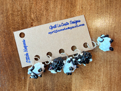 Sheep | Stitch Markers | Lampwork Glass