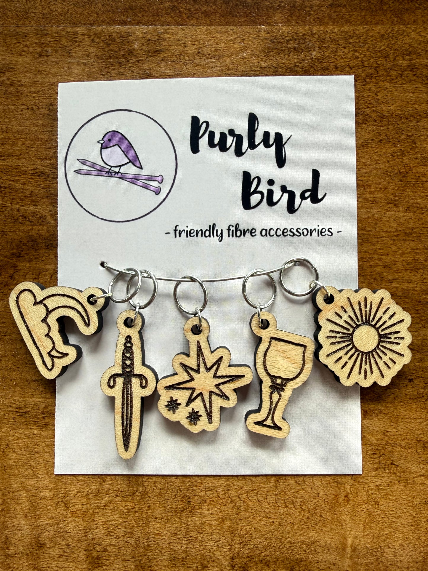 Tarot Stitch Marker Charm Set | 10 mm