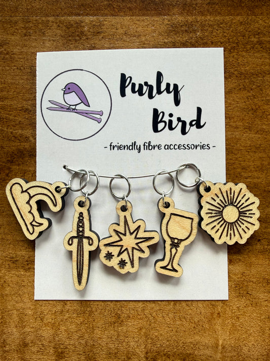 Tarot Stitch Marker Charm Set | 10 mm