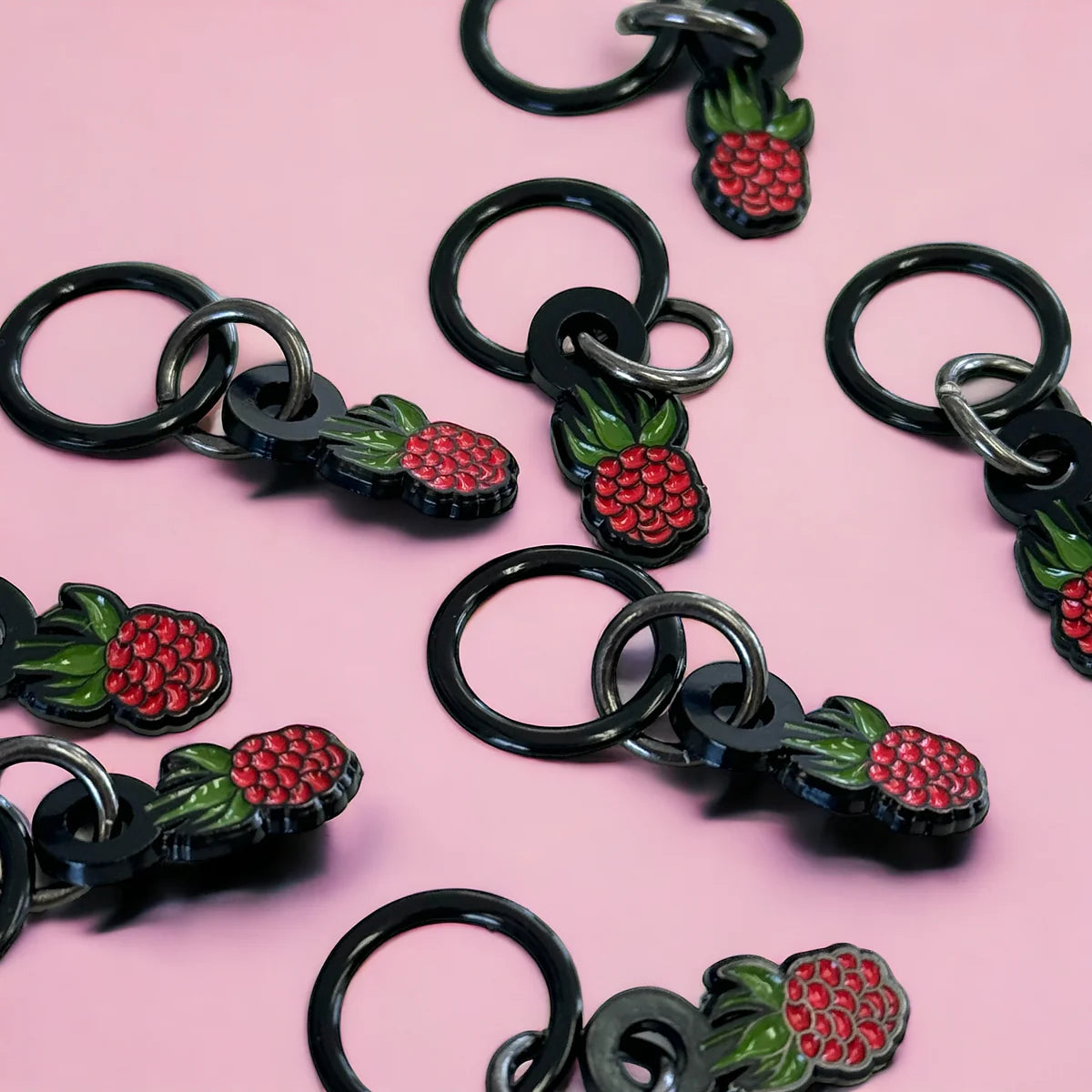 Raspberry | Stitch Markers | Enamel