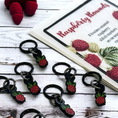 Raspberry | Stitch Markers | Enamel
