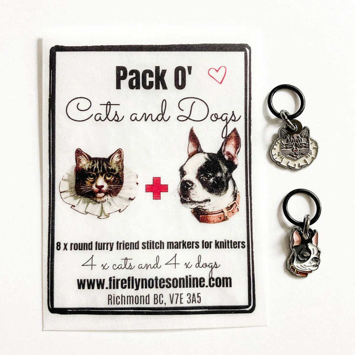 Cats and Dogs | Stitch Markers | Enamel