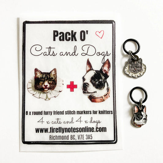 Cats and Dogs | Stitch Markers | Enamel