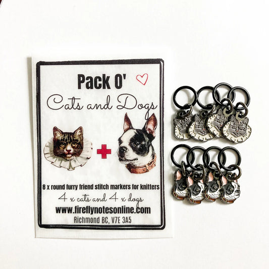 Cats and Dogs | Stitch Markers | Enamel