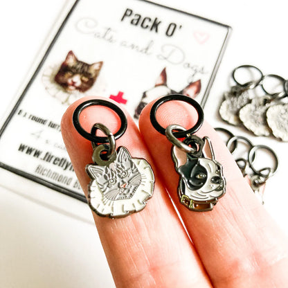 Cats and Dogs | Stitch Markers | Enamel