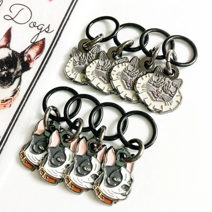 Cats and Dogs | Stitch Markers | Enamel