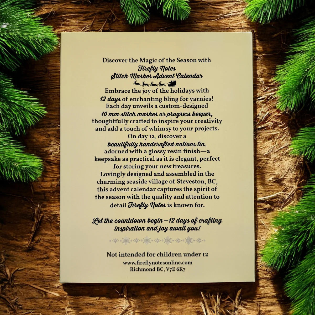 Stitch Marker Advent Calendar | Nature meets nostalgia | 12 days | 2025