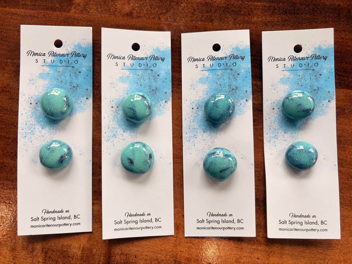 2 Turquoise Shank Buttons | 3/4”