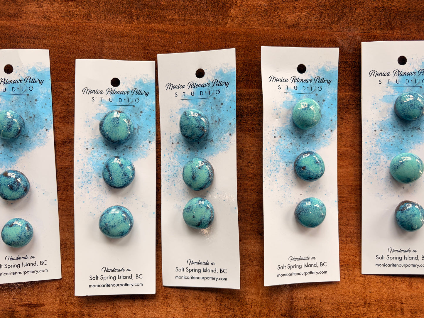 3 Turquoise Shank Buttons | 5/8”