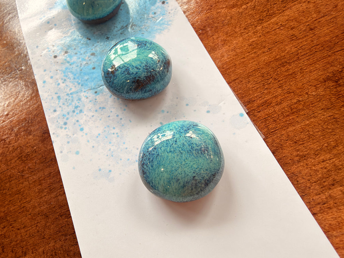 3 Turquoise Shank Buttons | 5/8”