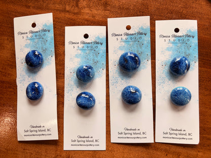 2 Dark Blue Shank Buttons | 3/4”