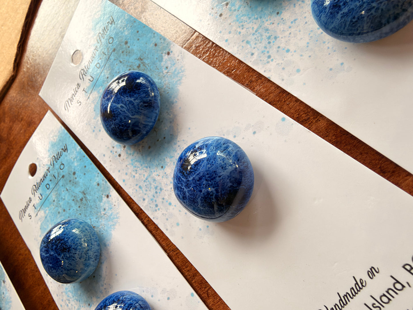 2 Dark Blue Shank Buttons | 3/4”
