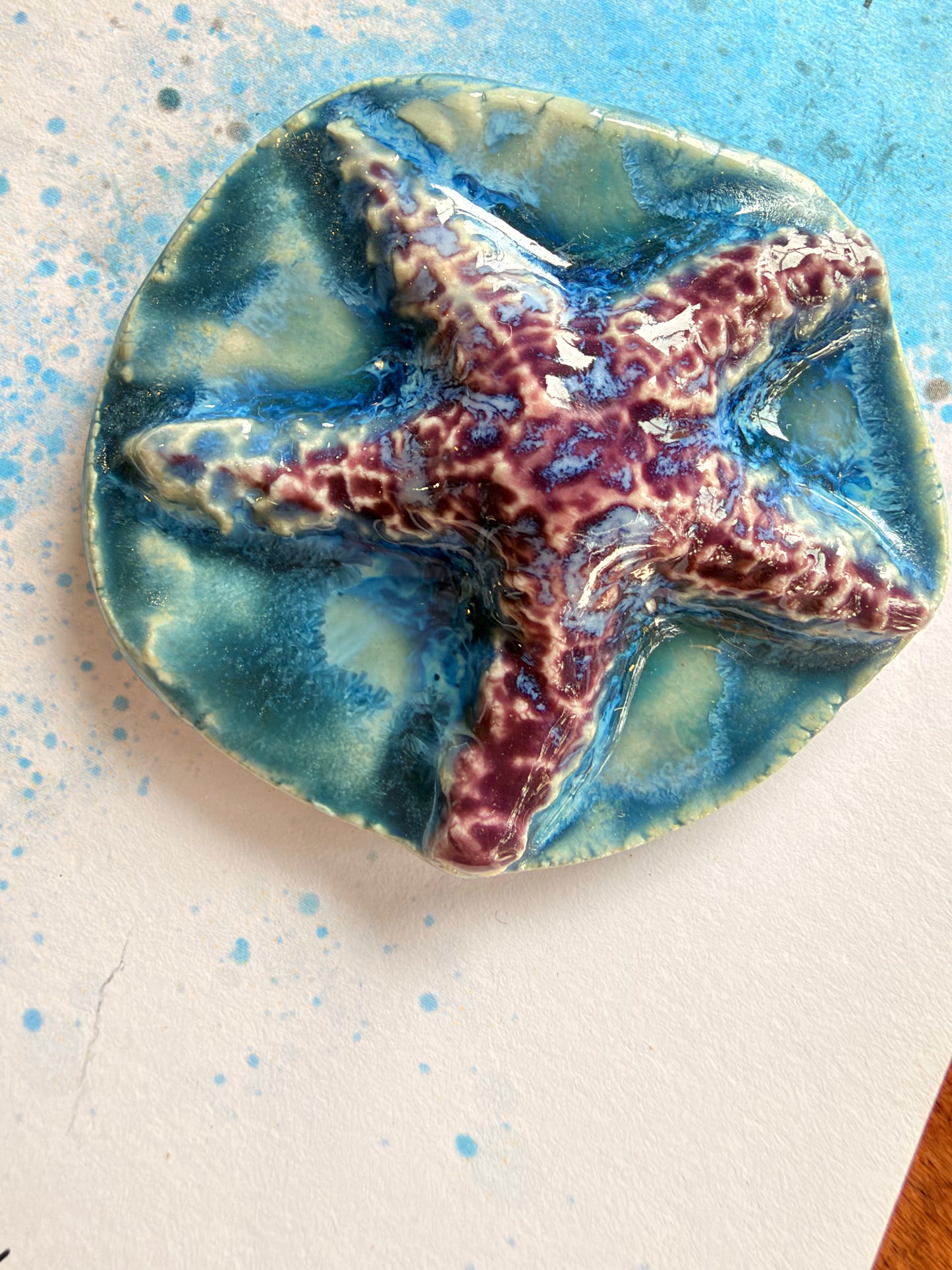 Blue Starfish Shank Buttons | 2”