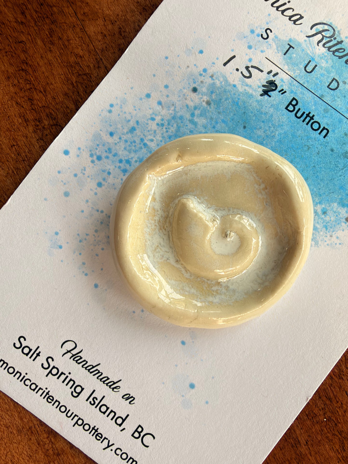1 Shell Swirl Shank Buttons | 1 1/2”