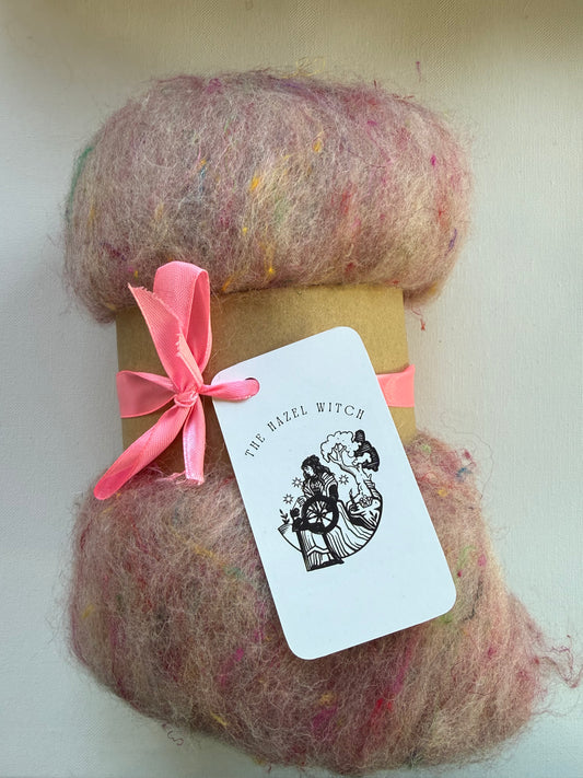 Full Bloom Batt | BFL, Corriedale, Sari Silk, Tussah Silk