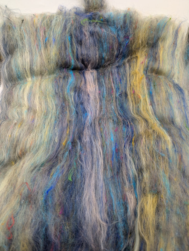 Merino/Cashmere/Mulberry Silk/Sari Silk  | Batt | 100g