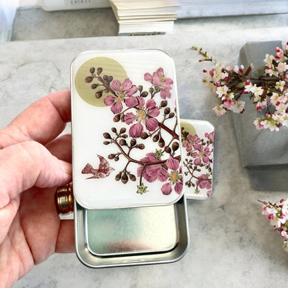 Cherry Blossom & Swallows | Notions Tin