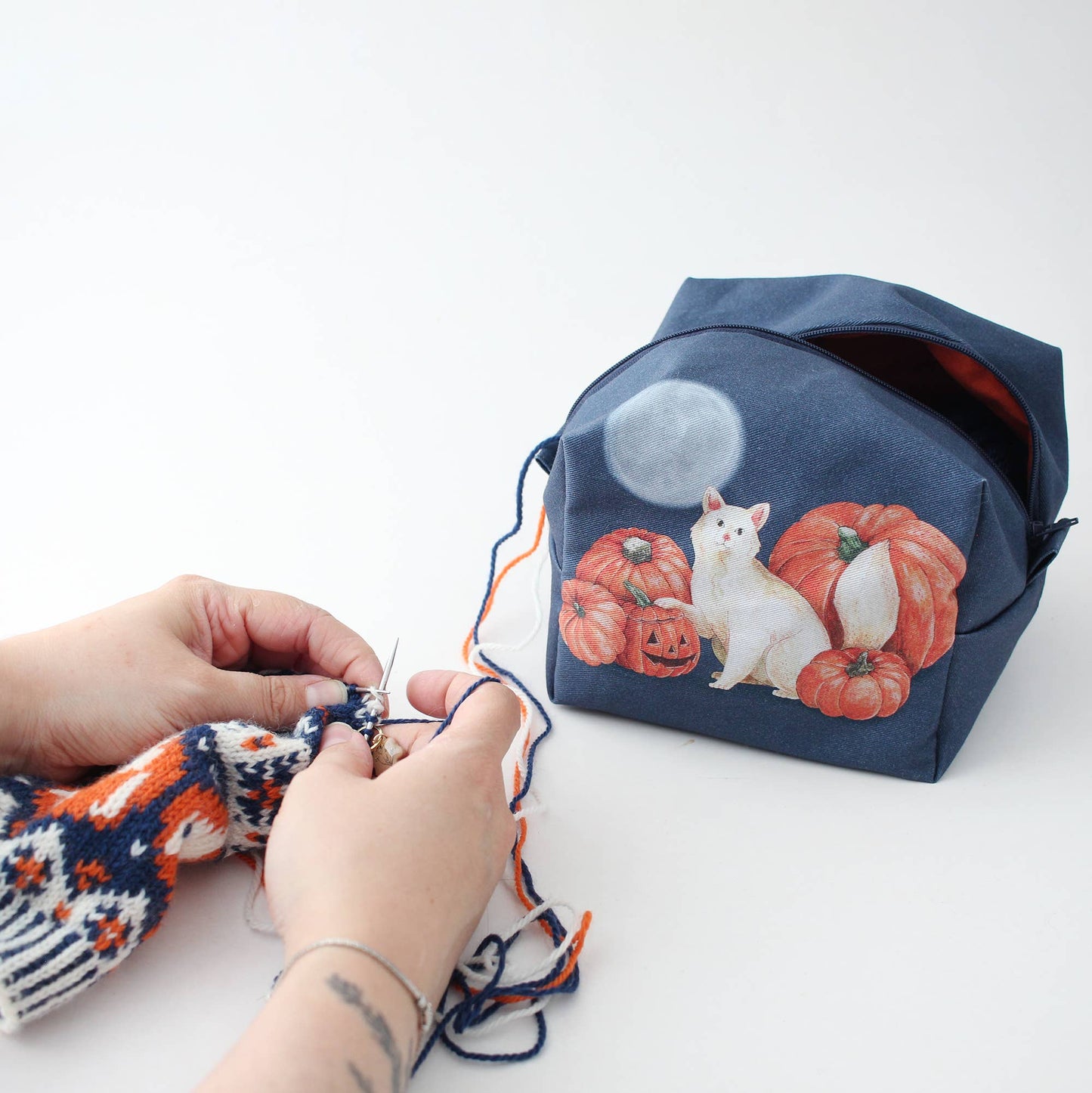 Minerva the Halloween Cat | Makeup Bag | Cosmetic Bag