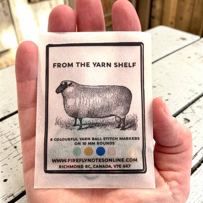 From the Yarn Shelf – Yarn Balls | Stitch Marker Set | Enamel