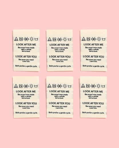 Look After Me, Look After You Woven Labels | Garment Tags