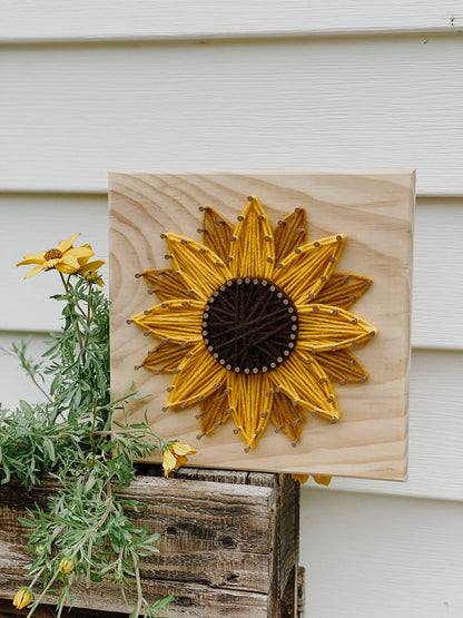 Sunflower DIY String Art Kit