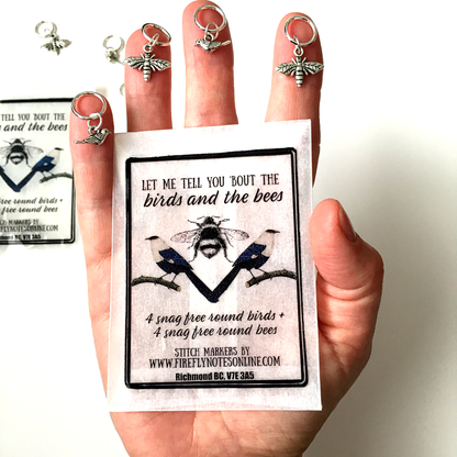 Birds and Bees | Stitch Markers