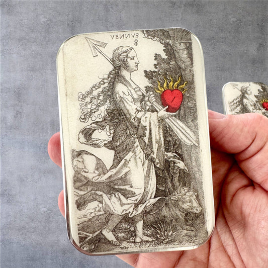 Venus & the Flaming Heart | Notions Tin (Large)