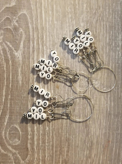 Knitting Vocab Stitch Markers