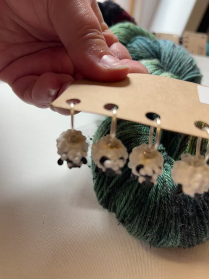 Sheep | Stitch Markers | Lampwork Glass